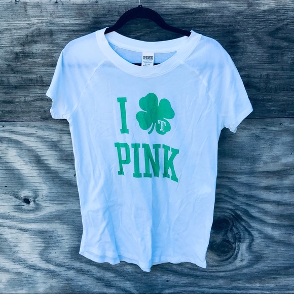 PINK Victoria's Secret Tops - PINK Kiss Me I’m a Rangers Fan St. Patrick’s Day Tee